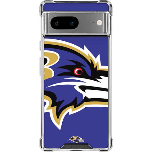 NFL Baltimore Ravens Large Logo Google Pixel 7a Clear Case